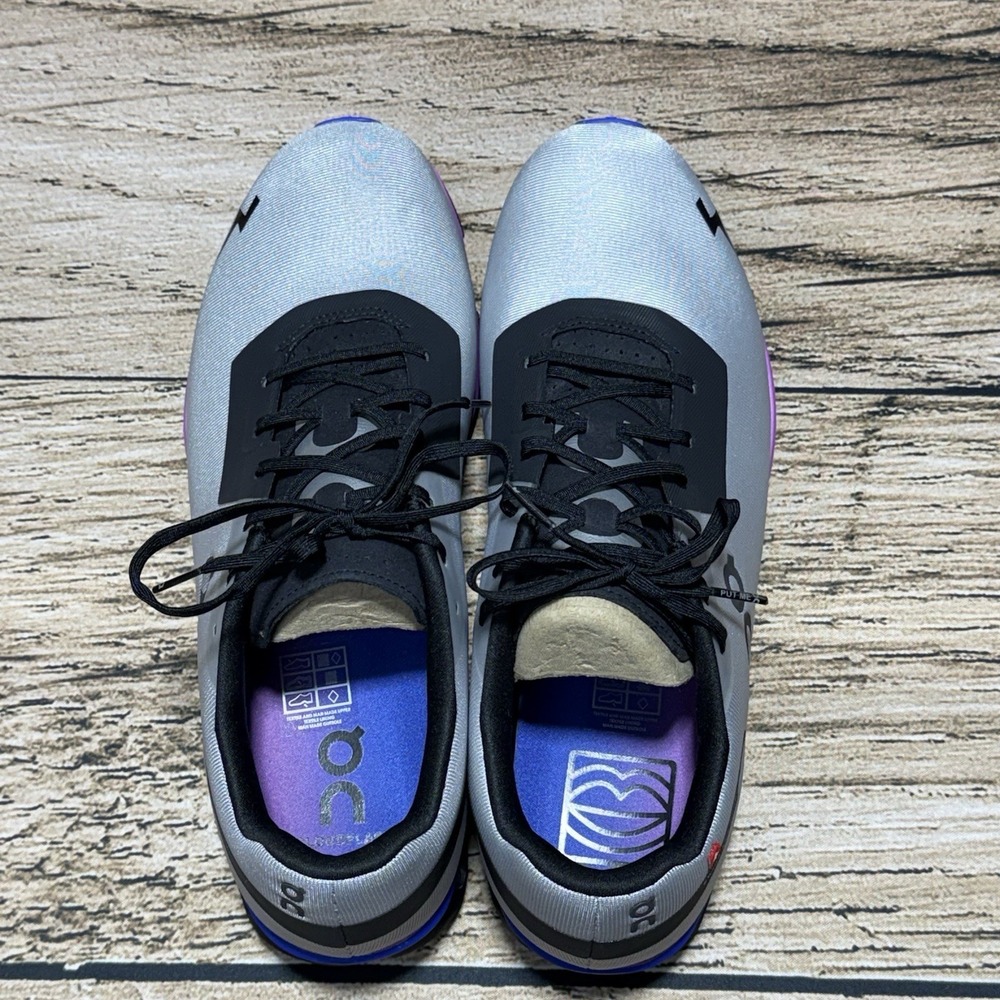 On Cloud Running Shoes Mens 9 Cloudflash Sensa Lunar Amethyst Silver NEW - Picture 7 of 10